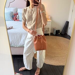 Mansur Gavriel Tan Leather Bucket Bag